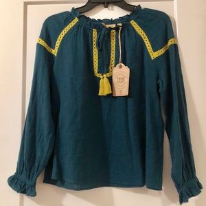 True Craft Women’s “StarGazing” Green XS Blouse
